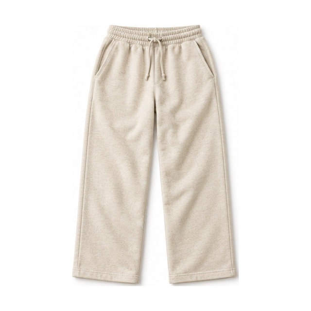 Relaxed Straight Sweatpant in oatmeal, flat lay