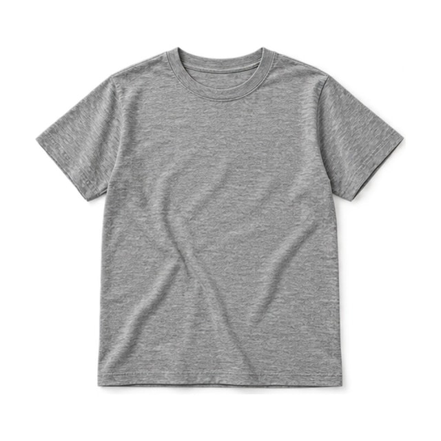 Slub Crew Tee in heather gray, flat lay