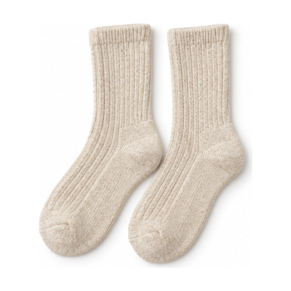 Ribbed Cushion Crew Socks