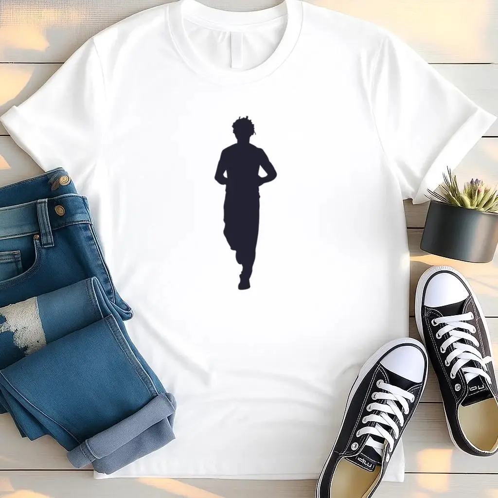 Boy Running Marathon Silhouette T Shirt