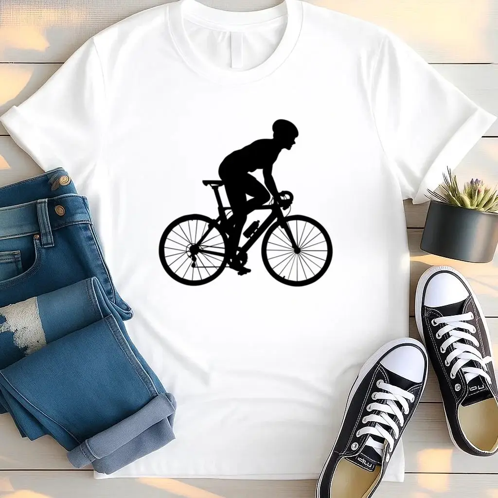 Ciclying Triathlon Athlete Silhouette T Shirt
