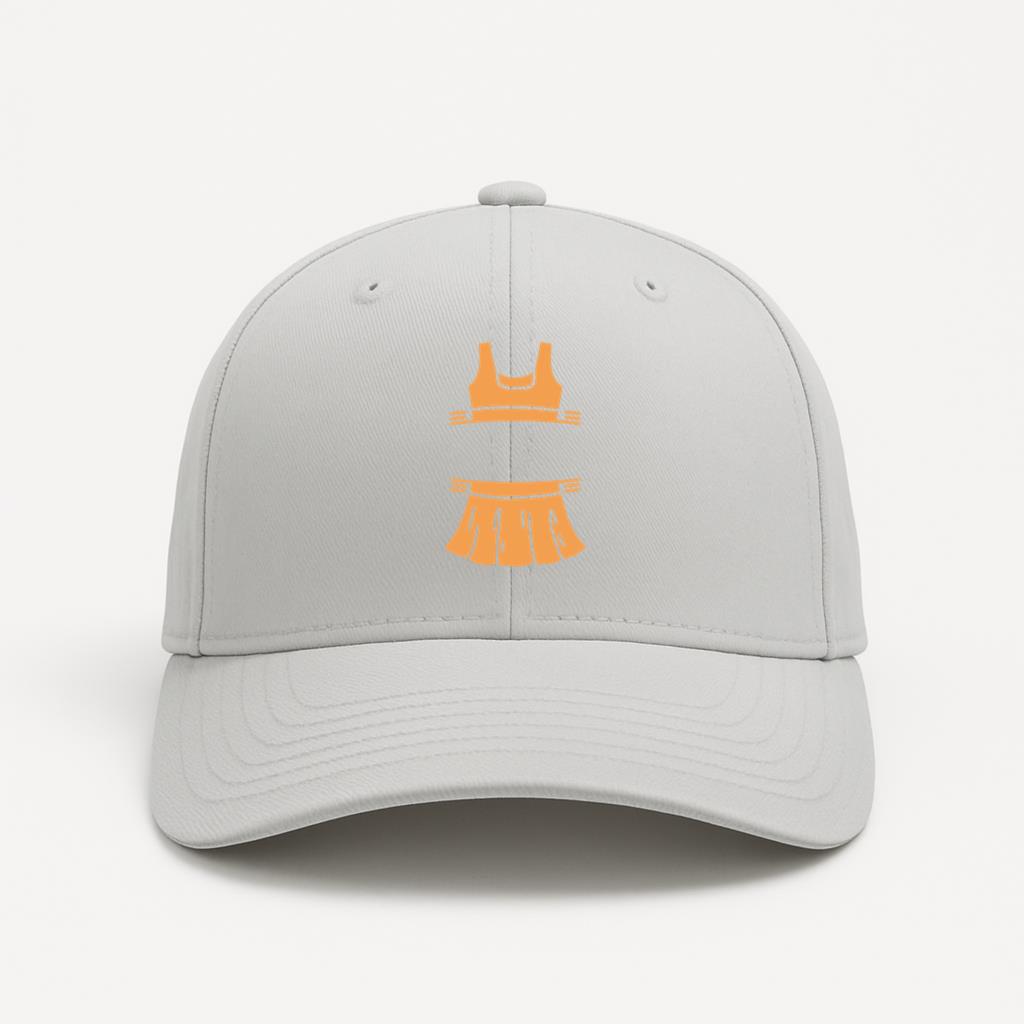 Orange Tennis Top And Skirt Label Cap