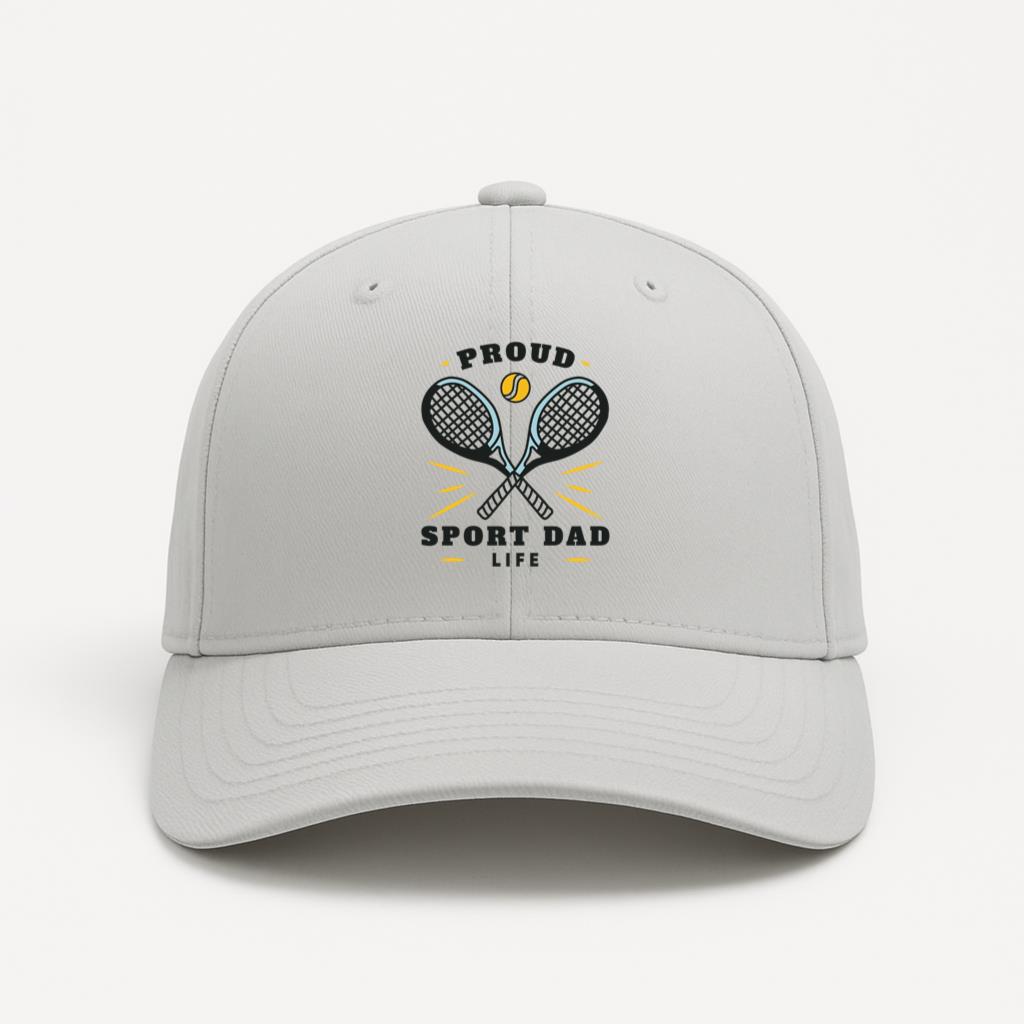 Proud Sport Dad Life Tennis Design Cap