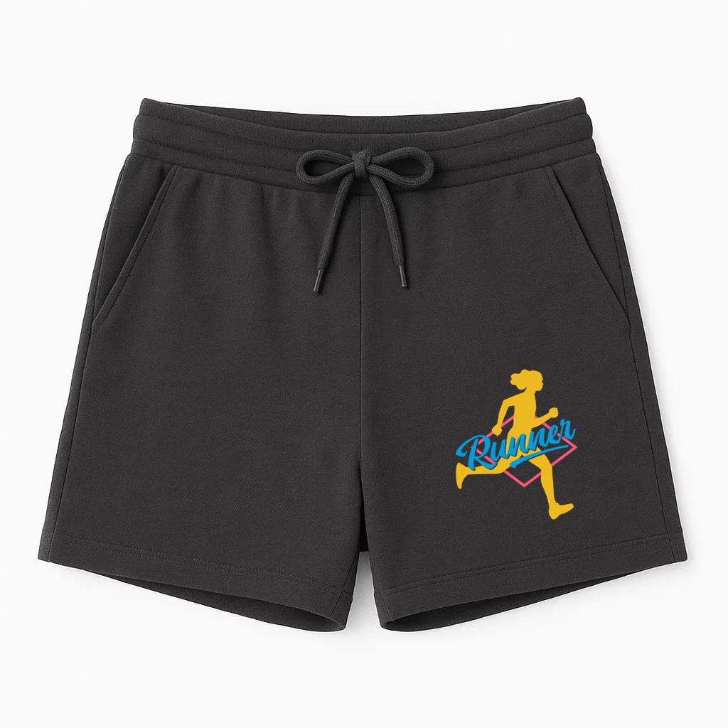 Runner Lettering And Silhouette Flat Badge Short