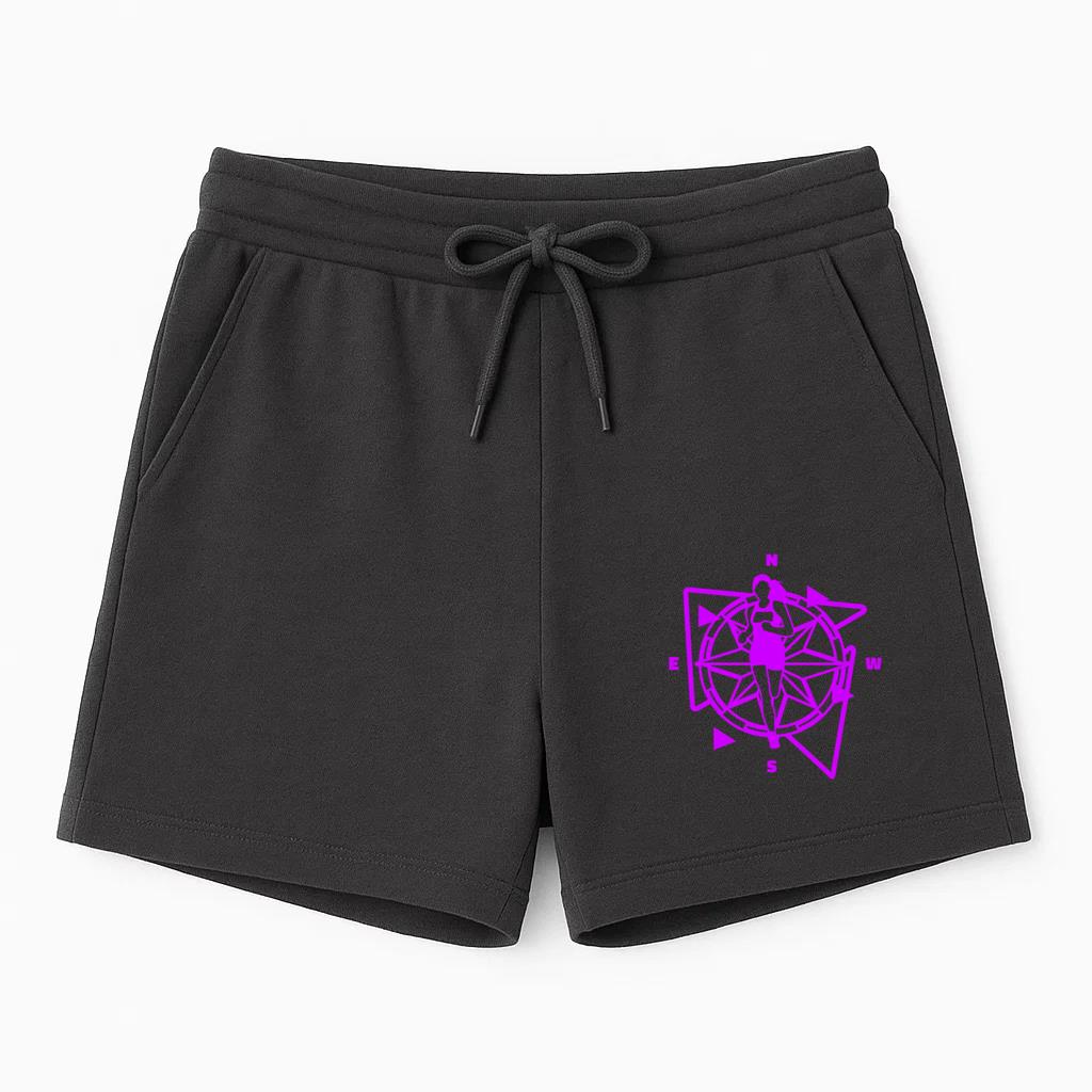Runner Woman In Compass Filled Stroke Short