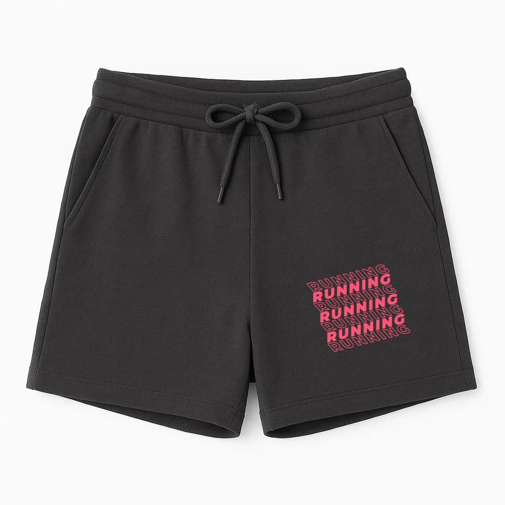 Running Filled Stroke Text Badge Short