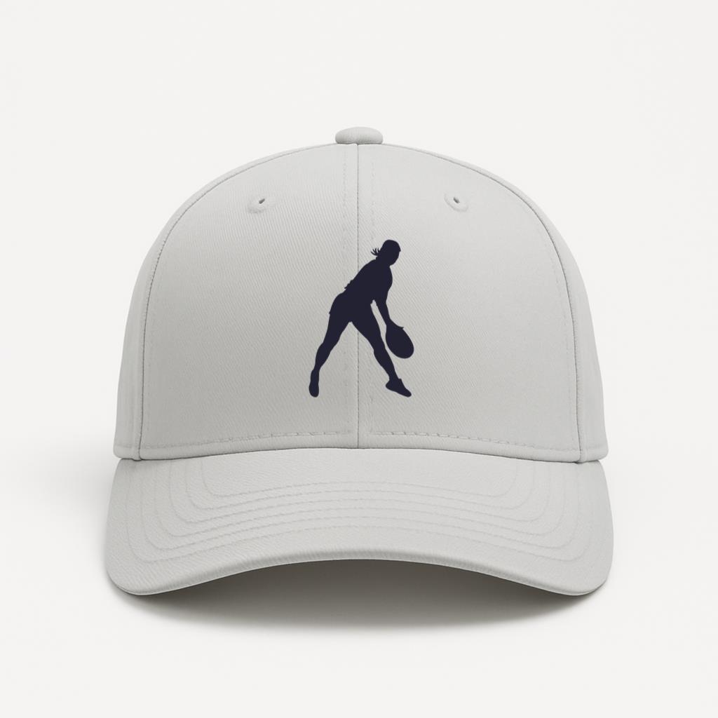 Silhouette Female Tennis Player Cap