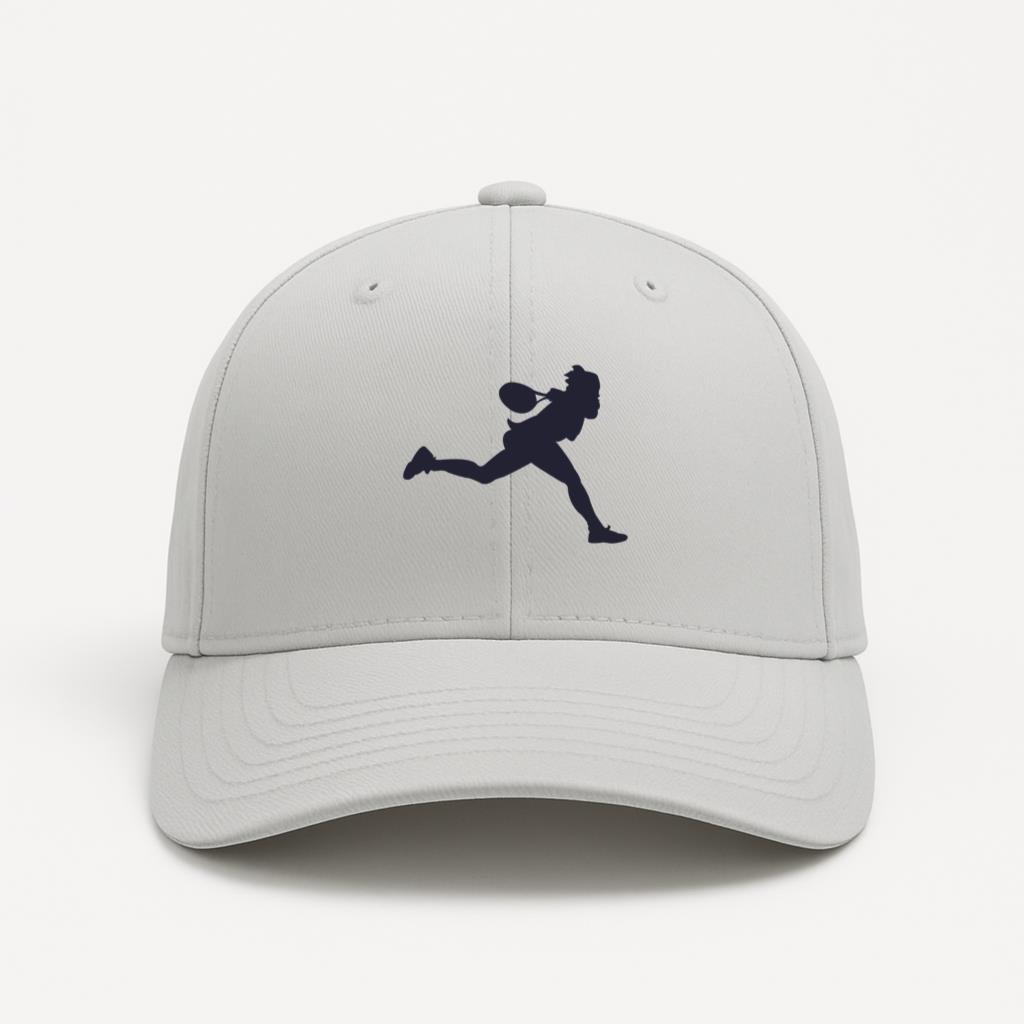 Silhouette Girl Tennis Player Cap
