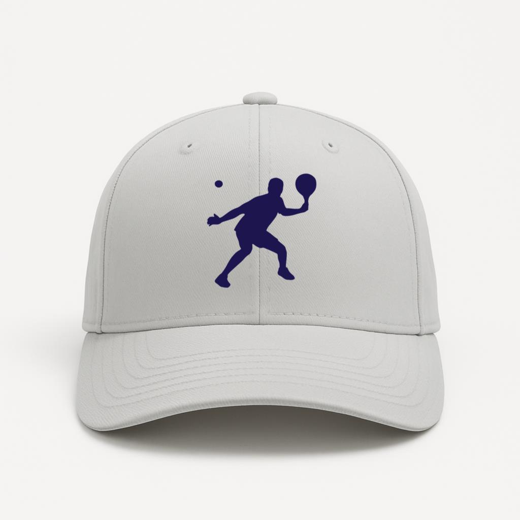 Silhouette Of A Man With A Tennis Racket Cap