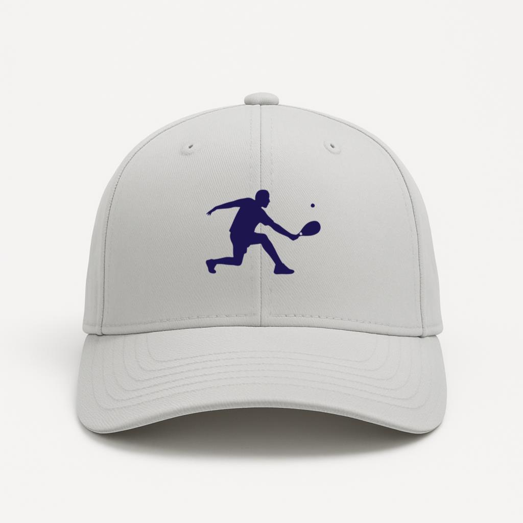 Silhouette Of A Tennis Player Hitting A Ball Cap