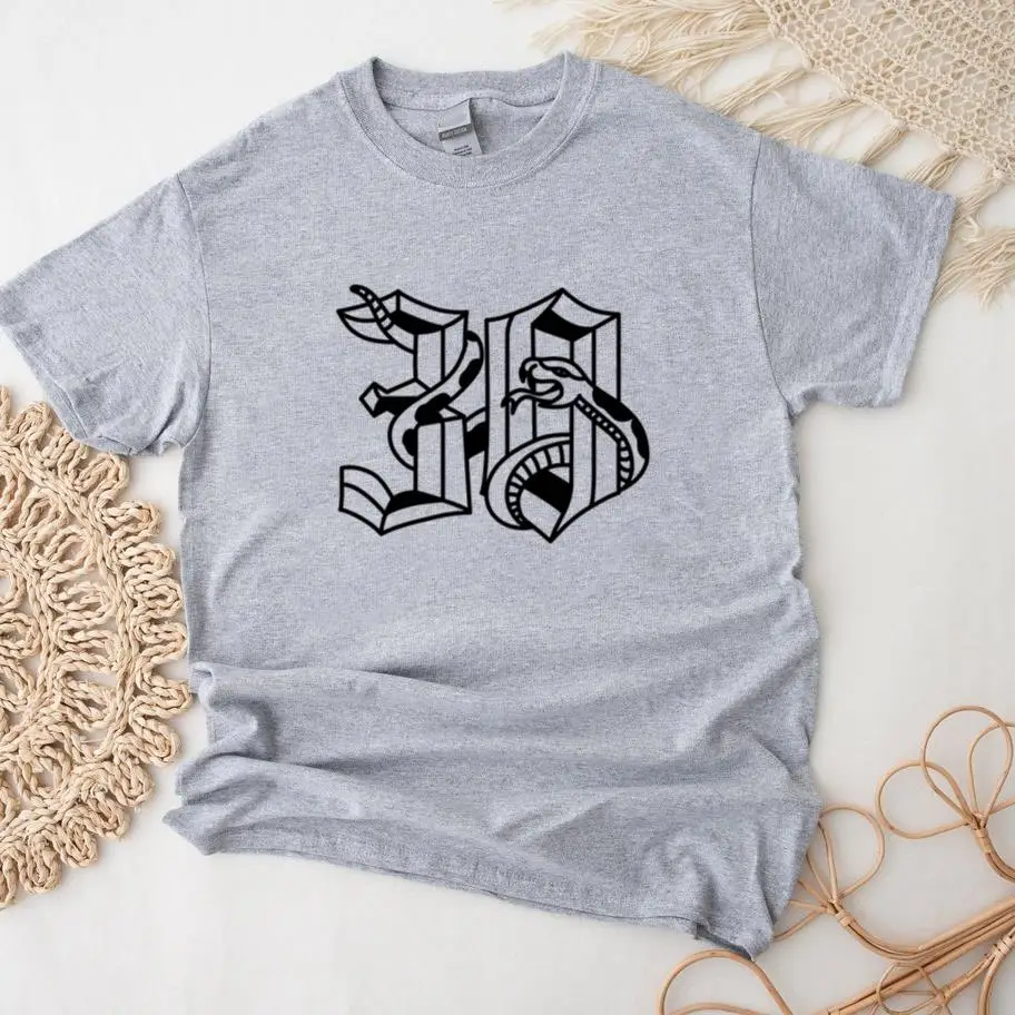 Stylized Snake And Letter Design T-Shirt
