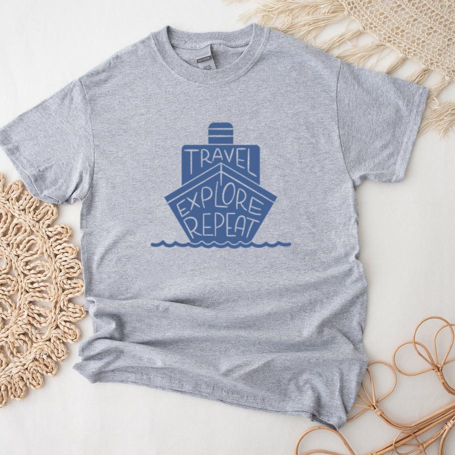 Travel Explore Repeat Design T-Shirt