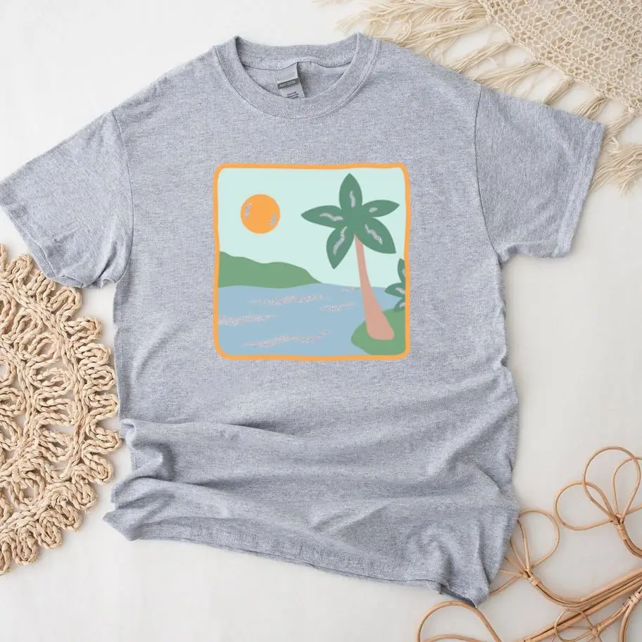 Tropical Palm Tree Design T-Shirt