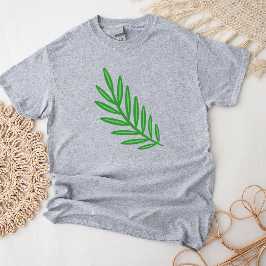 Vibrant Green Palm Leaf Illustration T-Shirt