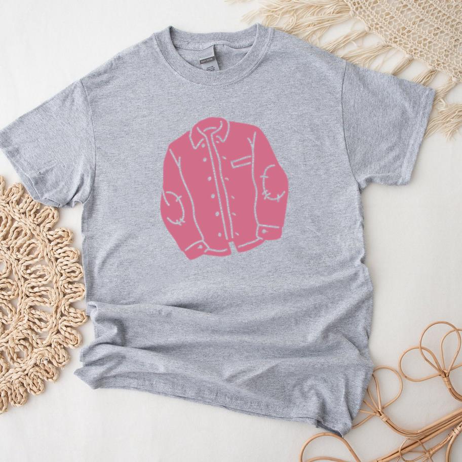 Vibrant Pink Jacket Illustration T-Shirt