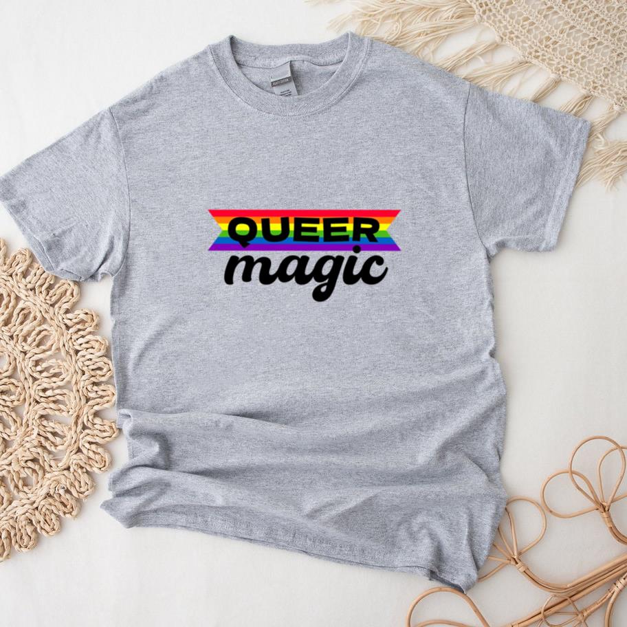 Vibrant Queer Magic Design With Rainbow Elements T-Shirt