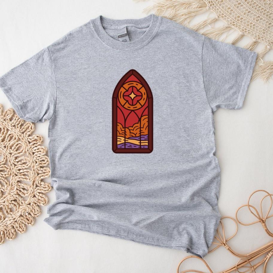 Vibrant Stained Glass Window Design T-Shirt