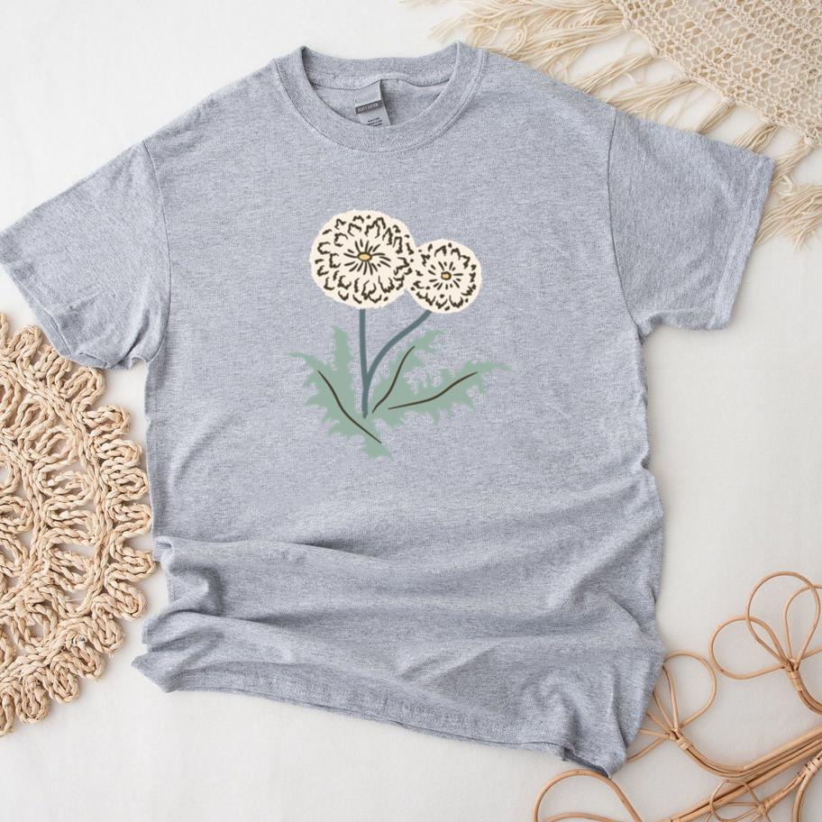 Vintage Dandelion Illustration T-Shirt
