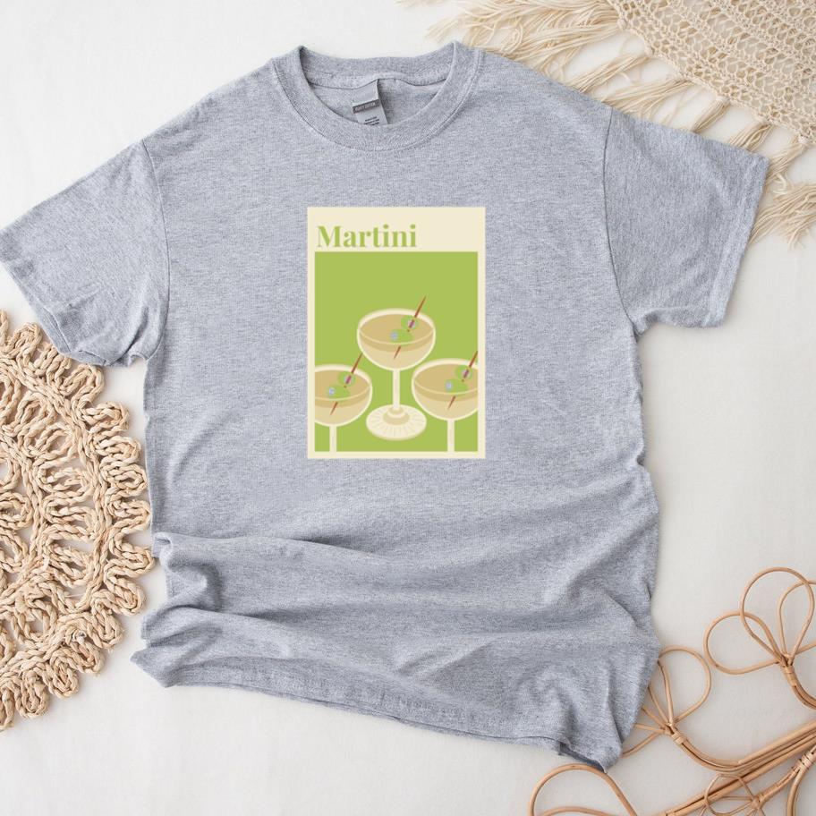 Vintage Martini Cocktail Poster Design T-Shirt
