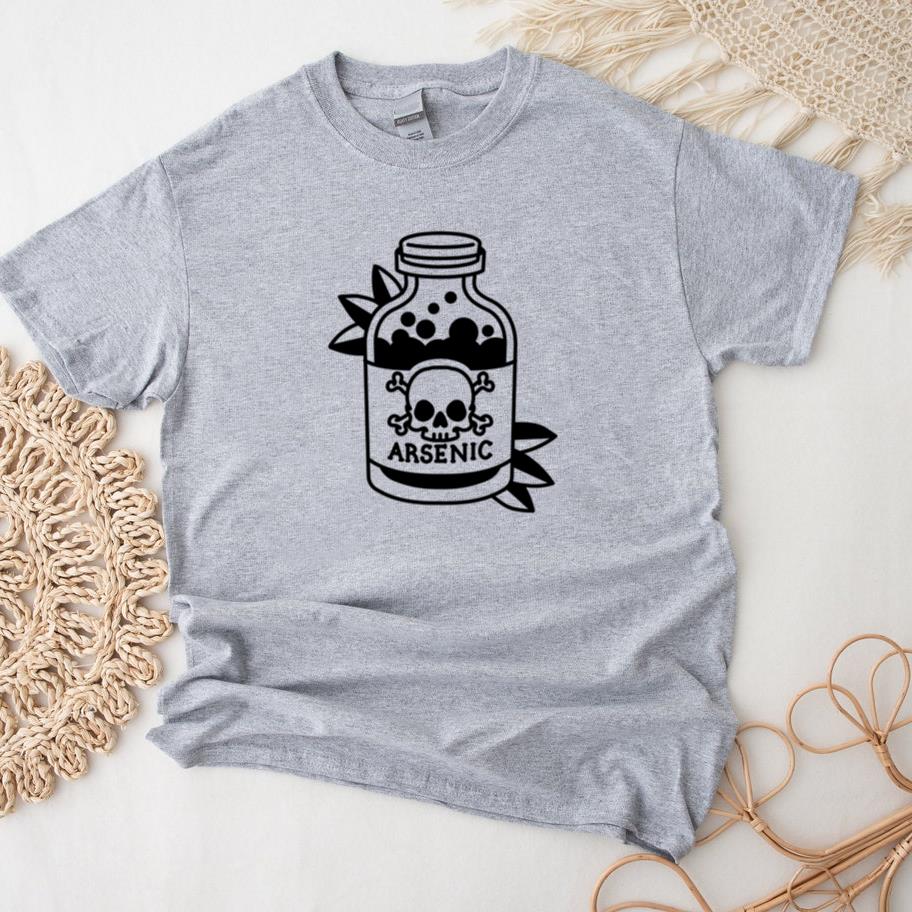 Vintage Poison Bottle Illustration With Skull And Arsenic Label T-Shirt
