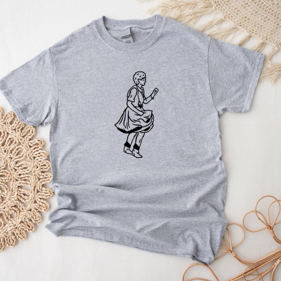 Vintage Style Dancing Girl Illustration T-Shirt